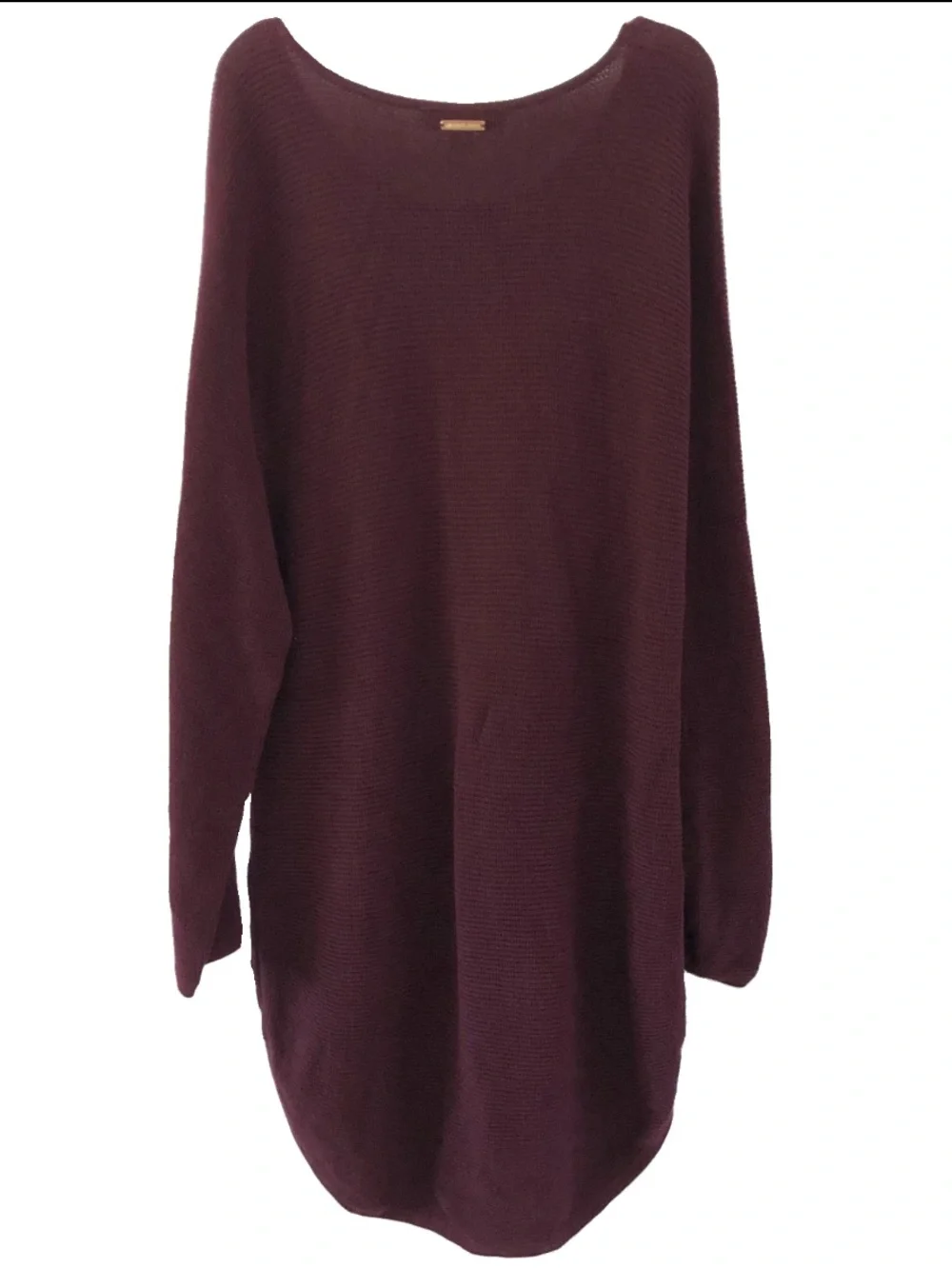 Michael Kors MK Women Burgundy Sweater Dress Size M Knit Tunic Casual Office